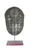  Product image 4 of the product “Small Mask on stand - Modell 4, 52cm height, sculpture from upcyceled oil barrel. ”